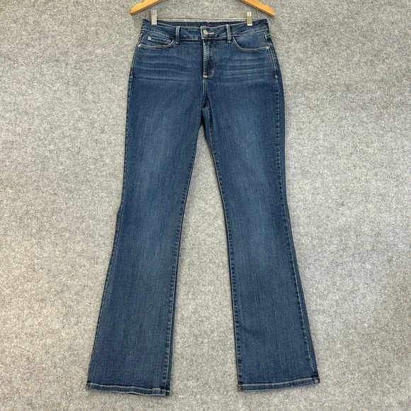 NYDJ Barbara Bootcut Jeans Womens 8 Blue Denim Medium Wash Lift & Tuck Stretch - Picture 2 of 13